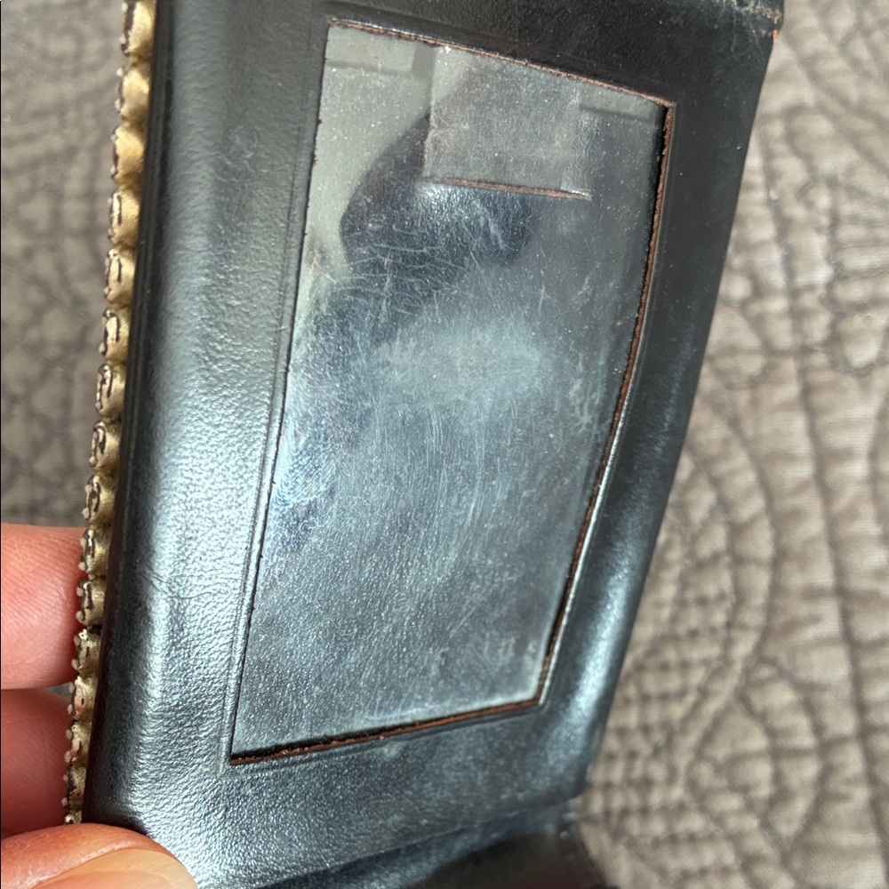 Vintage Crystal-Embellished Black Card Holder Wiesner hand set stones - Picture 6 of 12